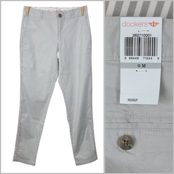 NEW Dockers Khakis Chinos Pants Womens Size 0 30" x 30" Skinny Leg Work - Picture 1 of 7